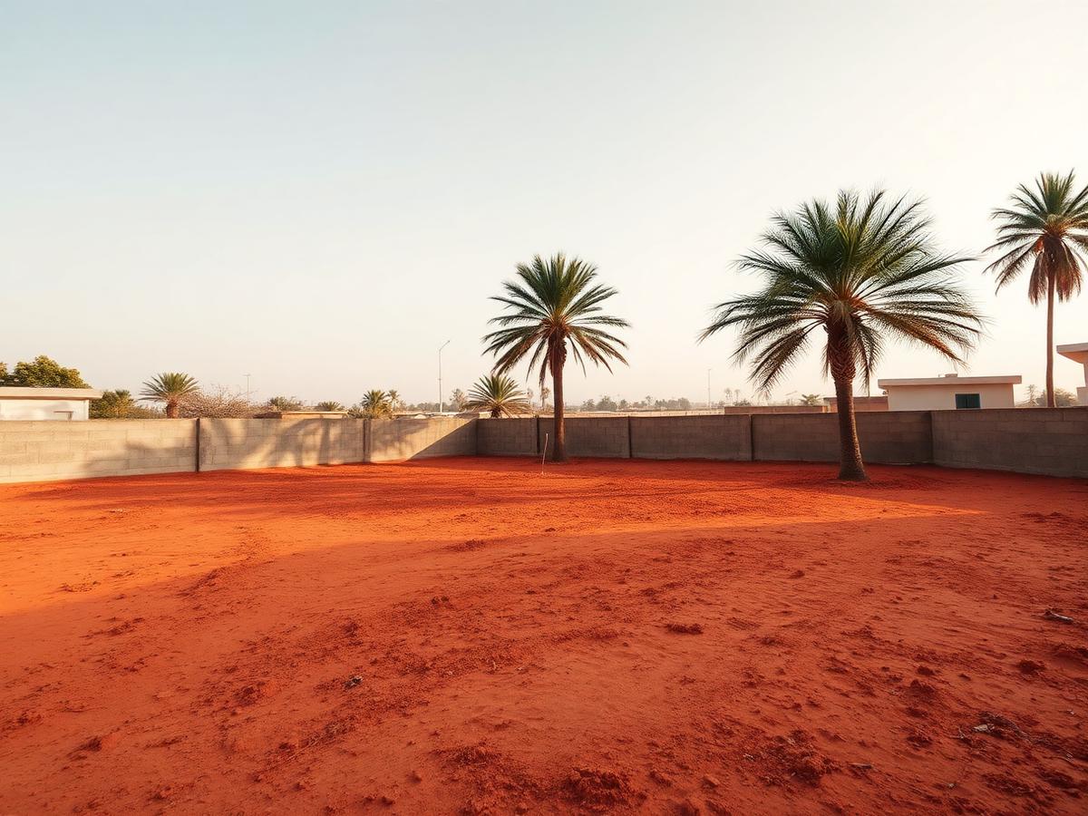 Open plot of land in West Africa